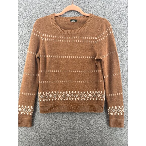 J.Crew Sweaters - J.Crew Crewneck Emboirdered Alpaca Wool Blend Light Weight Sweater Size Medium